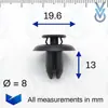 B45A-56-146A es adecuado para clip de expansión de revestimiento de guardabarros para Mazda Atenza y Axela
