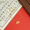 Nova Pulseira de Ouro de Areia Vietnamita Estilo Chinês Pulseira de Borboleta e Cabacinha Recortada Estilo Palácio Retrô Joias Femininas Estilo Chinês