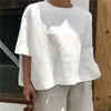 2021 venta rápida tongya maxun caliente estilo de comercio exterior europeo y americano color liso holgado urbano casual top de cuello redondo