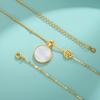 Collar de fritilaria con incrustaciones de la marca Lucky Brand de moda nacional de plata 925, colgante de la suerte de alta calidad para mujer, cadena de clavícula de estilo nacional chapada en oro y plata.