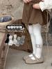 Medias para Niña 2025 Leggings para Niña Otoño e Invierno Nuevo Lazo Tejido Elástico Medias para Niños