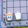 Mini tamanho pequeno olhos fofos comida pão chifre de leite bolsa grampo de cabelo pegador adesivo DIY acessórios de resina para celular