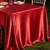 Toalha de Mesa Acessível Luxo High-End 2025 Nova Retangular Dourado Cetim Mesa de Sobremesa Noivado Toalha de Mesa para Exterior