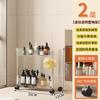 Estante de Almacenamiento para Espacios Estrechos de Baño Carrito Móvil Multicapa de Piso Baño Inodoro Estante de Almacenamiento Transparente para Espacios Estrechos