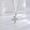 Moinho de vento giratório colar feminino simples elegante feminino rede vermelha S925 prata rotativo criativo pingente luz cadeia de clavícula de luxo