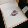 Anillo Abierto Ovalado de Circonita Ins Distintivo Exquisito Anillo para Dedo Versátil Joyería de Lujo Ligero de Gama Alta Elegante para Mujeres