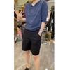 21307 Daaimaiyiyuan Verão 2025 Novo Estilo Coreano Versão Limpa Moletom Solto Calça Casual de Cinco Pontos Emagrecimento