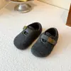 Moda para Niñas Birkenstock Felpa Cálido Dos Capas Zapatos de Algodón 2026 Invierno Nuevo Niños Bebé Suela Suave Exterior Zapatos Peludos