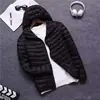 Chaqueta acolchada de algodón para hombre, ropa gordita de otoño e invierno, chaqueta acolchada de algodón con plumas, chaqueta acolchada de algodón ligera, talla extra grande para hombre, chaqueta acolchada de algodón gordita