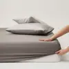 Lençol de solteiro em algodão puro, 100% algodão acetinado de fibra longa, modelo 2025, luxuoso e acessível, ideal para casa, estudantes e dormitórios.