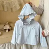 Roupa de Proteção Solar Infantil Leve Seda de Gelo Proteção UV Meninas Laço Fofo Roupa de Proteção Solar Exterior Respirável Jaqueta Fina