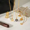Collar Phoenix Trend Ojo del Diablo Transfronterizo para Mujer, Diseño Versátil, Joyería de Acero Inoxidable, Accesorios de Acero de Titanio que No se Desvanecen al por Mayor