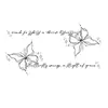 Mariposa Personalizada Letras Inglesas Tatuaje de Brazo Herbal Estilo Artístico Pegatinas de Tatuaje Impermeables y Resistentes al Sudor Duraderas No Reflectantes Elegantes