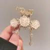 Acessórios de Cabelo de Luxo, Presilha Flor Rosa Borboleta, Presilha de Cabelo com Franja Flor Rosa Estilo Francês para a Parte de Trás da Cabeça, Acessórios de Cabelo de Ano Novo