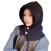 Gorro Pasamontañas Corea del Sur Otoño e Invierno Moda para Parejas Gorro Cálido Bufanda de Una Pieza Tejido Protección para las Orejas Gorro de Lana