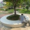 Xinmeishi Banco Moderno Árvore Piscina Parque Banco de Cimento Grc Concreto Aparente Esboço de Paisagem Assento Externo
