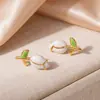 Pendientes de Fresa con Goteo de Aceite de Venta Caliente Transfronterizos, Serie de Frutas de Acero Inoxidable de Lujo Ligero y Gama Alta, Pendientes Dulces y Lindos