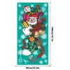 Cortina de Puerta de Decoración de Fondo Navideño Transfronteriza, Tela de Fondo para Fotografía de Fiesta Navideña con Agujeros en las Cuatro Esquinas para Colgar
