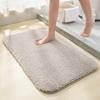 Alfombra de Piso Gruesa de Felpa Alfombra Simple para Baño Absorbente Felpudo Cuadrado Alfombra Antideslizante para Baño para Comercio Exterior
