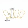 Pendientes de acero inoxidable con forma de U para mujer, con hebilla de oreja, dorados, para comercio exterior transfronterizo, accesorios de joyería DIY