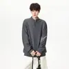 Sudadera estilo americano con cuello Henry para hombre y mujer, nuevo otoño 2026, corte holgado, ajuste limpio, casual, ropa interior, polo, jersey