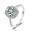 Anillo de Plata de Ley 925 para Mujer con Forma Especial de Moissanita 1 Quilate 2 Quilates Anillo de Moissanita Anillo de Diamante de Boda