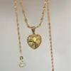 Collar Colgante Corazón Gota de Agua Amor Rosa Transmisión en Vivo Venta al por Mayor Cadena para Clavícula Cadena Dorada de Imitación Venta Caliente Transfronteriza Colgante Joyería