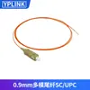 Cable de Fibra Óptica Patch Cord de Grado Telecomunicaciones de 0.9 mm LSZH Monomodo Mononúcleo Cable Cola de Cerdo SC LCFCSC Cable de Red de Fibra Óptica Desnuda de Una Sola Cabeza