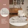 Tapete redondo de alta qualidade estilo francês para sala de estar, closet, penteadeira, escritório, cadeira giratória, quarto e cabeceira; fácil de manter