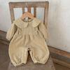 Mono de bebé nuevo de otoño con solapa y lunares que combina con todo, ropa de bebé niña de pana, conejo, largo, para escalar