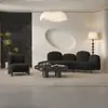Sofá Estilo Lã de Cordeiro Nórdica Cor Creme para Sala de Estar, Apartamento Pequeno, Design Moderno Simples, Adequado para Salão de Beleza, Loja de Noivas, Área de Descanso, Área de Recepção