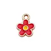 Aleación rosa que gotea aceite, corazón de San Valentín, rosa, accesorio de colgante DIY para pulsera y collar