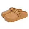 2026 Novo Modelo Feminino Cor Sólida Bico Fechado Tamanho Duplo Solado Grosso Antiderrapante Resistente ao Desgaste Moda Simples para Exterior Praia Chinelos de Bico Fechado