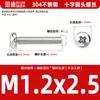 Parafusos de máquina de aço inoxidável 304, cabeça chata Phillips, para interruptores e tomadas M1.6M2M3M4M5M6M8