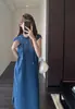 Vestido casual sin mangas con capucha estilo coreano, holgado y estiliza, vestido tipo tank top casual y relajado para mujer, nuevo modelo de verano