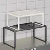 Estante de Almacenamiento Encima del Refrigerador, Estante Superior de Doble Puerta, Estante Retráctil de Múltiples Niveles para Encimeras de Cocina, Almacenamiento de Microondas y Especias