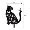 Decoraciones de jardín de hierro forjado con temática animal transfronteriza para gatos, perros y conejos, estacas para césped con diseño hueco, adornos de arte para patio al aire libre