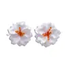 Pendientes de Flor Tridimensionales de Cuentas de Vidrio Acrílico Europeos y Americanos, Estilo Fresco y Festivo, Pendientes Elegantes y de Alta Gama para Mujer
