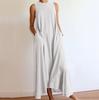 Vestido de Punto de Cuello Redondo para Mujer, Venta Caliente de Verano, Exportación Europea y Americana Transfronteriza, Aliexpress Wish Amazon Ebay
