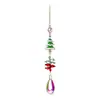 Sino de Vento para Jardim Árvore de Natal Ornamento Pingente de Cristal Pingente de Cristal DIY Cor AB Gota d'Água Decorações de Natal