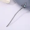 Europa e Estados Unidos hairpin de travessa lua pedra design vazado grampo de cabelo bola de cavalo cabeça de bola acessórios de cabelo personalizados moda cocar versátil