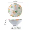 Vajilla de Cerámica Zhi Qiu Plato de Celebridad de Internet Tazón Plato de Mesa para el Hogar Tazón de Sopa de Alta Apariencia Tazón de Arroz Cuchara Juego de Tazones Pequeños Frescos para Postre