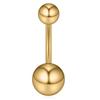 Clavo de ombligo de acero inoxidable para hombre y mujer. Acero inoxidable acero de titanio chapado joyería de perforación punto