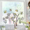 Película de Color Electrostática Flor Abeja Dibujo Animado Transfronteriza Decoración del Hogar Película Arcoíris Florales Mariquita Fresca Pegatina para Vidrio de Ventana