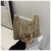 Bolso de hombro para axilas de malla brillante con diamantes de moda 2024 popular nuevo bolso de mano versátil estilo coreano ins para mujer