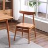 Silla de comedor, mesa de comedor y silla combinadas, silla de comedor para el hogar, madera maciza, moderna, sencilla, de madera maciza, informal, taburete de escritorio con respaldo