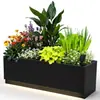 Caja de flores iluminada Zhixiao para balcón exterior, terraza, patio, caja de plantación interior iluminada con compartimentos de acero inoxidable
