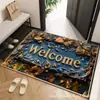 Felpudo Retro Estilo Europeo para Entrada, Alfombra de Terciopelo de Cristal para el Vestíbulo, Absorbente de Agua, Antideslizante, Resistente a la Suciedad, Felpudo para la Entrada, Felpudo para el Hogar