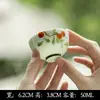 Juego de Accesorios para Té Estilo Dinastías Tang y Song, Cerámica Pintada a Mano con Diseño de Caqui, Gaiwan, Tetera, Taza de Té y Soporte para Olla