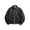 Ropa Vintage 25 Otoño Nuevo Tendencia Retro Japonesa Lavado Flecos Casual Chaqueta de Mezclilla Abrigo para Pareja de Hombres